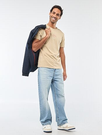 T-shirt a girocollo e maniche corte stampato