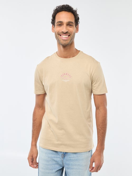 T-shirt girocollo a maniche corte con stampa - Kiabi