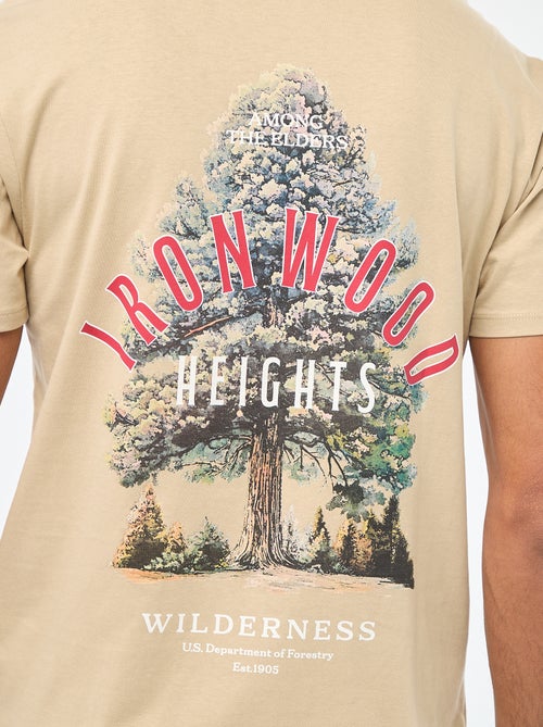 T-shirt girocollo a maniche corte con stampa - Kiabi