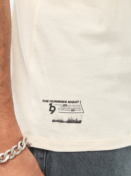 T-shirt girocollo a maniche corte con stampa - Kiabi