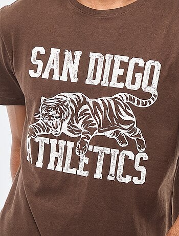 T-shirt a girocollo e maniche corte stampato