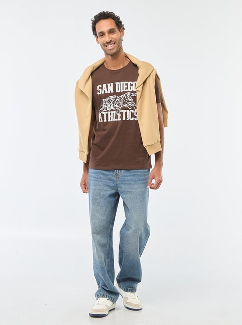 T-shirt girocollo a maniche corte con stampa - Kiabi