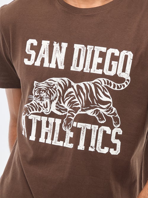 T-shirt girocollo a maniche corte con stampa - Kiabi