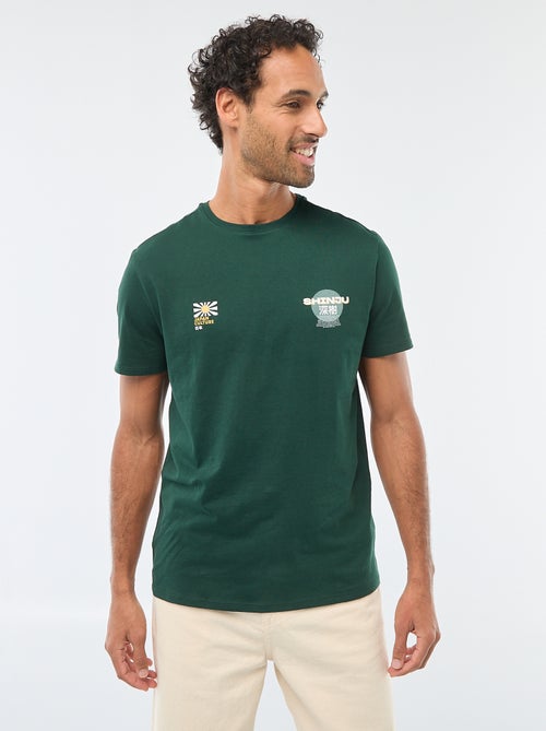 T-shirt girocollo a maniche corte con stampa - Kiabi