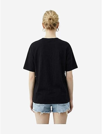 T-shirt girocollo a vestibilità comoda con ricamo lucci