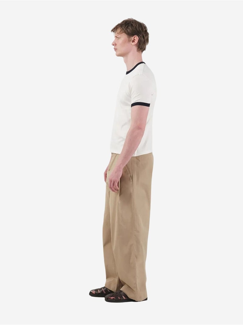 T-shirt girocollo color block con bordatura a contrasto giesto Avorio - Kiabi