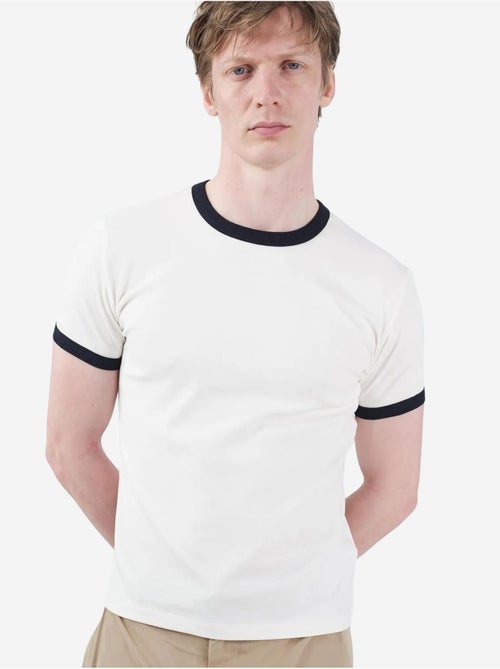 T-shirt girocollo color block con bordatura a contrasto giesto - Kiabi