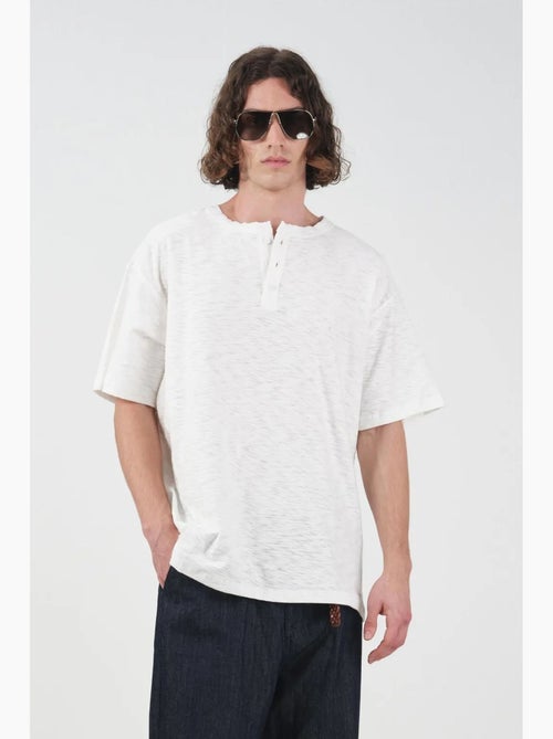 T-shirt girocollo con dettaglio bottoni giesto - Kiabi