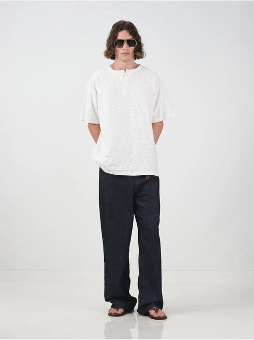 T-shirt girocollo con dettaglio bottoni giesto - Kiabi