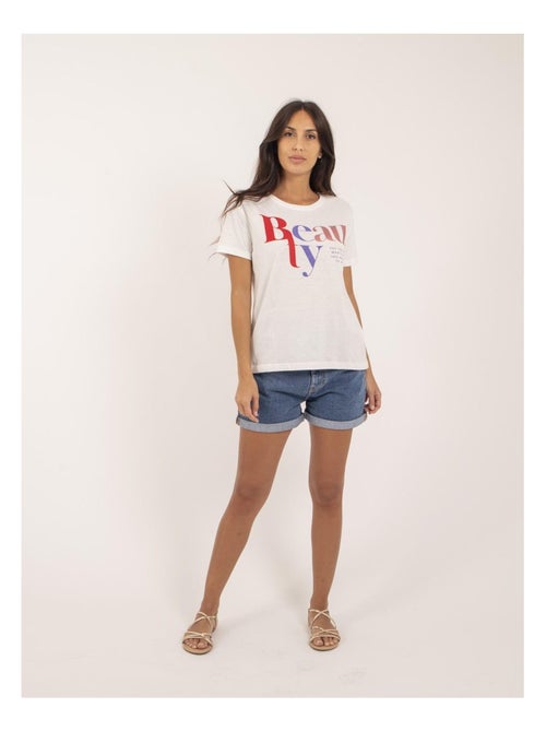 T-shirt girocollo con scritta FIGUIER - Kiabi T-shirt girocollo con scritta FIGUIER - Kiabi
