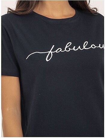 T-shirt girocollo con scritta FIORELLI