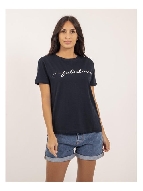 T-shirt girocollo con scritta FIORELLI - Kiabi