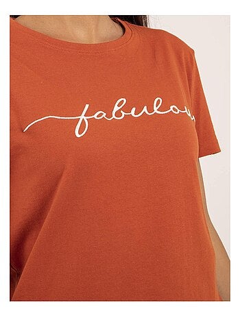 T-shirt girocollo con scritta FIORELLI