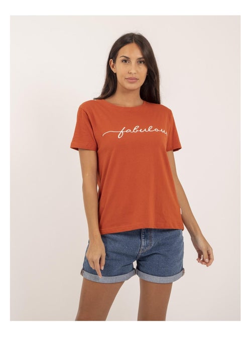 T-shirt girocollo con scritta FIORELLI - Kiabi