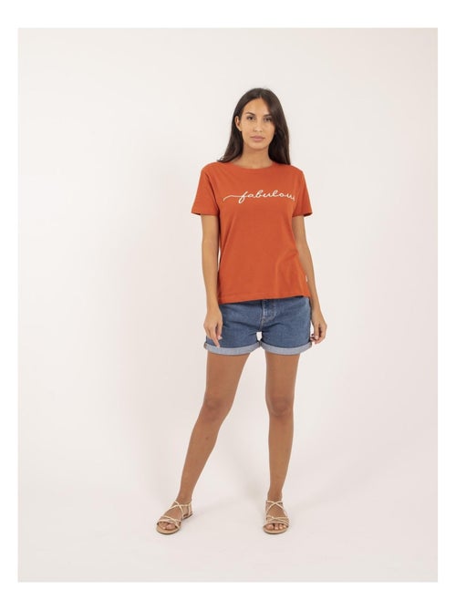 T-shirt girocollo con scritta FIORELLI - Kiabi