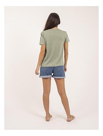 T-shirt girocollo con scritta FUSAIN