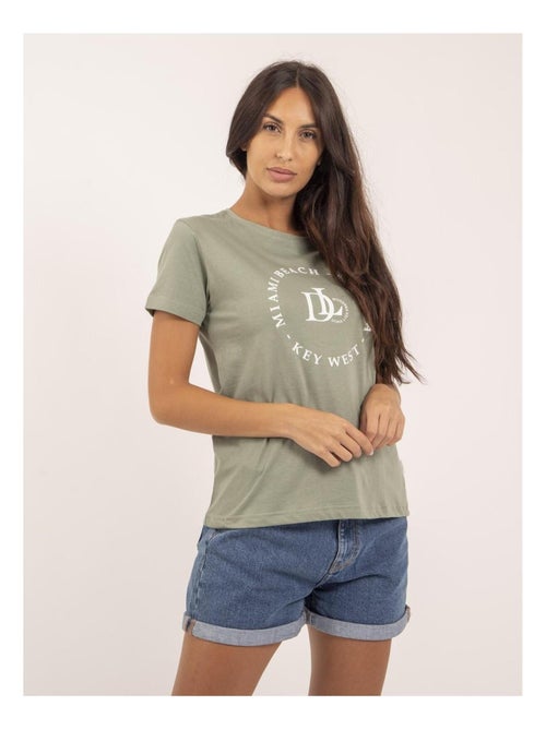 T-shirt girocollo con scritta FUSAIN - Kiabi