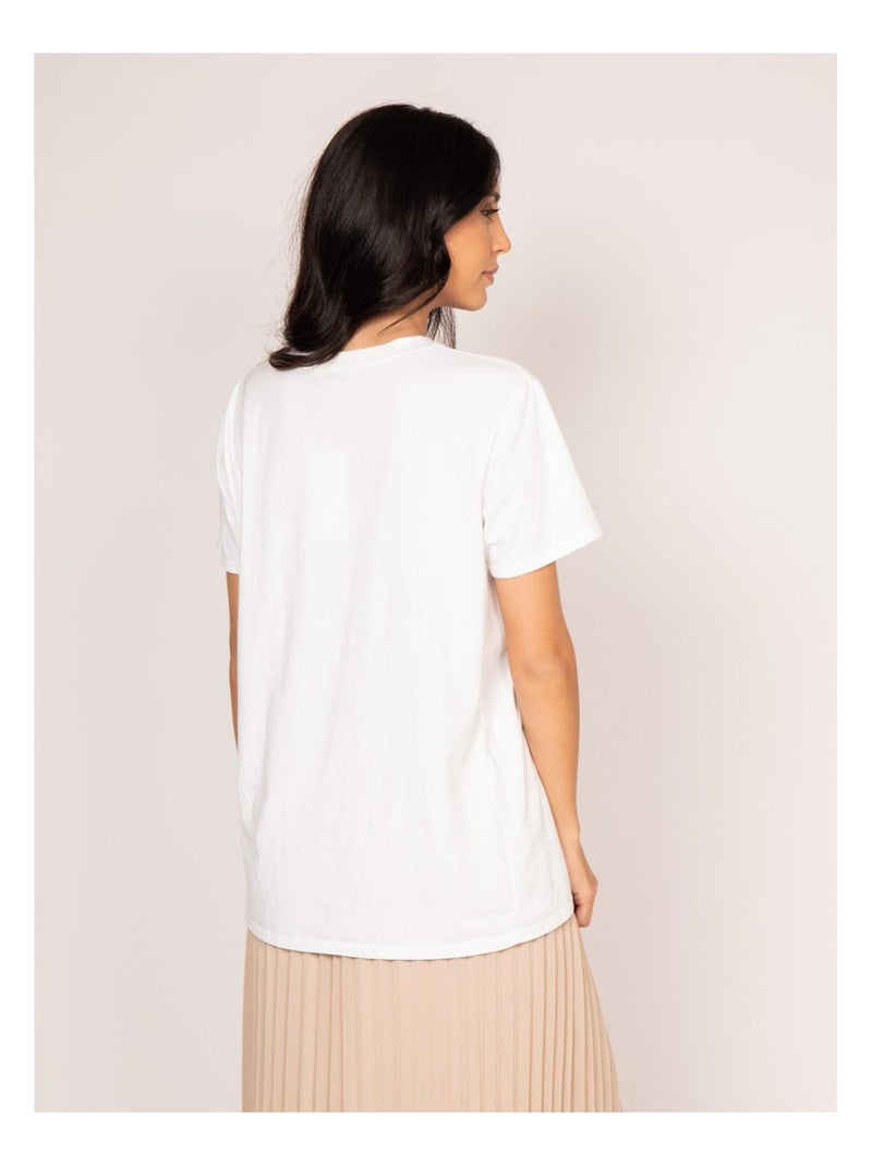 T-shirt girocollo con stampa FAIGLE Bianco - Kiabi