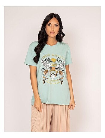 T-shirt girocollo con stampa FAIGLE