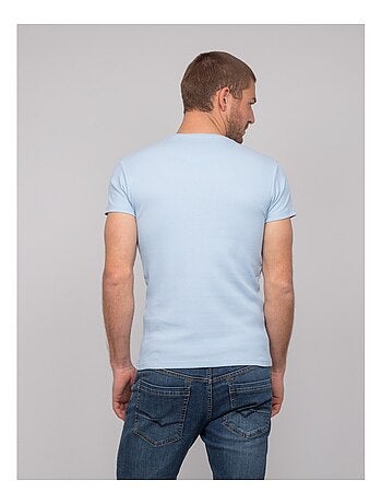 T-shirt girocollo cotone a costine WALTER