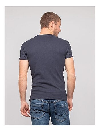 T-shirt girocollo cotone a costine WALTER