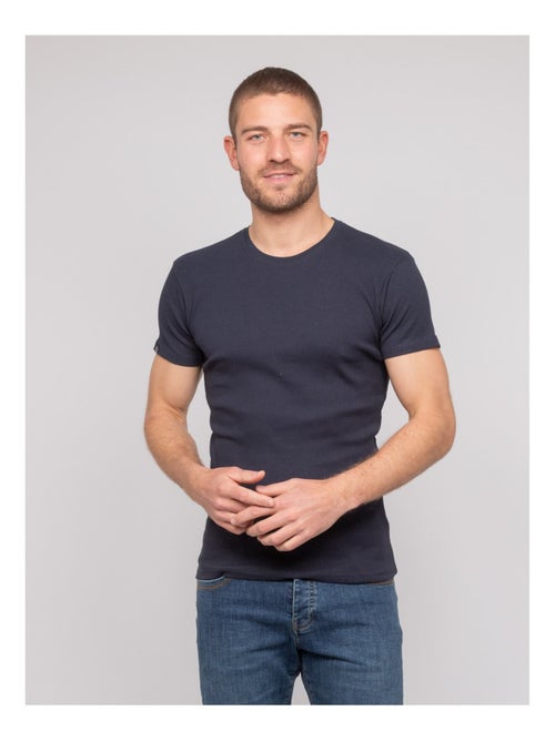 T-shirt girocollo cotone a costine WALTER - Kiabi