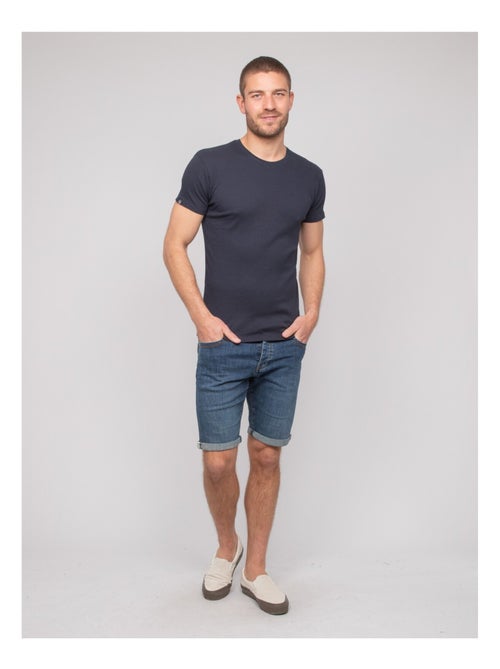 T-shirt girocollo cotone a costine WALTER - Kiabi