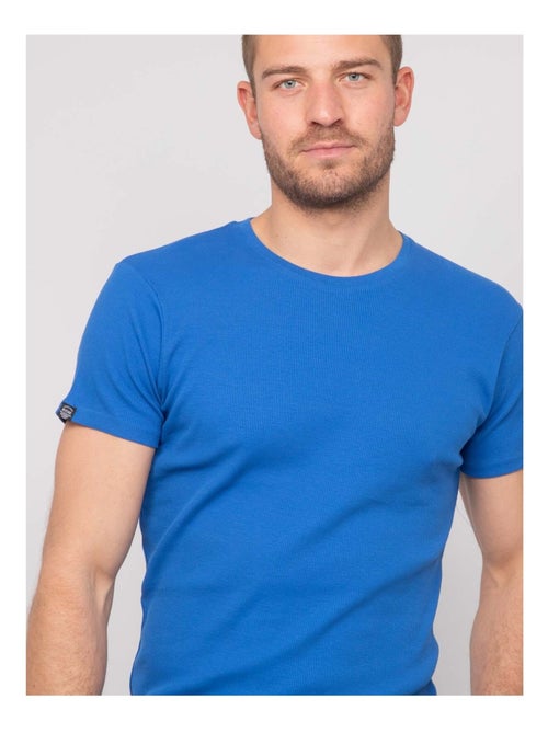 T-shirt girocollo cotone a costine WALTER - Kiabi