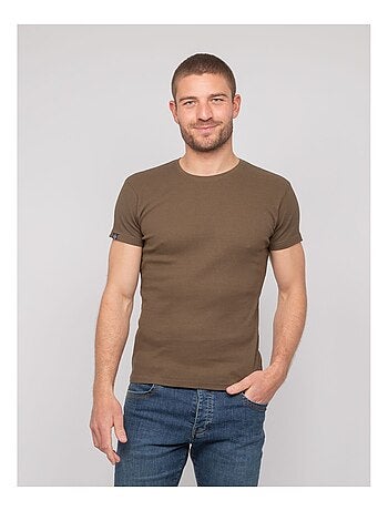 T-shirt girocollo cotone a costine WALTER