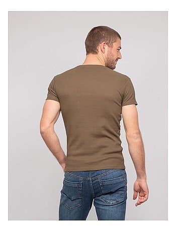 T-shirt girocollo cotone a costine WALTER