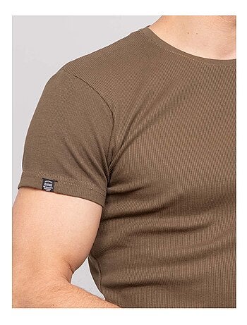 T-shirt girocollo cotone a costine WALTER