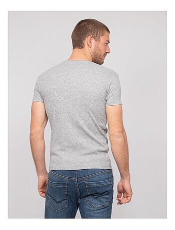 T-shirt girocollo cotone a costine WALTER