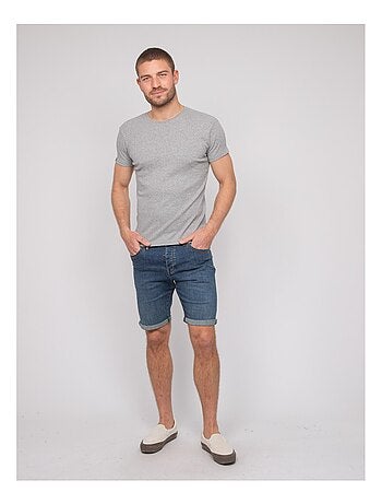 T-shirt girocollo cotone a costine WALTER