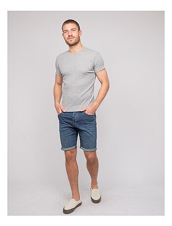 T-shirt girocollo cotone a costine WALTER