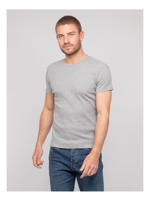 T-shirt girocollo cotone a costine WALTER - Kiabi