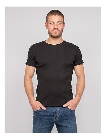 T-shirt girocollo cotone a costine WALTER