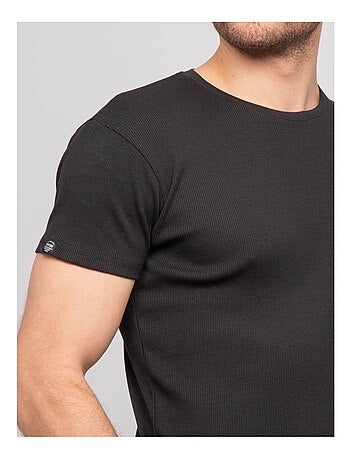 T-shirt girocollo cotone a costine WALTER