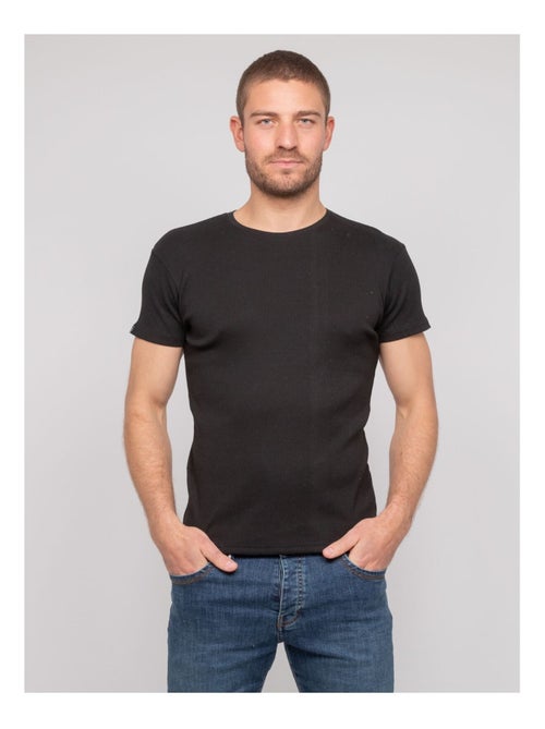 T-shirt girocollo cotone a costine WALTER - Kiabi