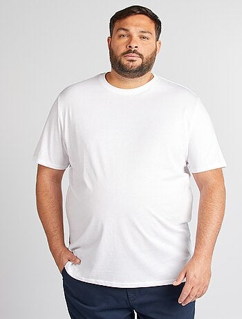 T-shirt girocollo in cotone da uomo