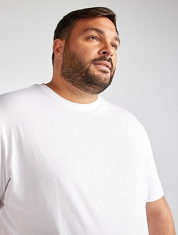 T-shirt girocollo in cotone da uomo