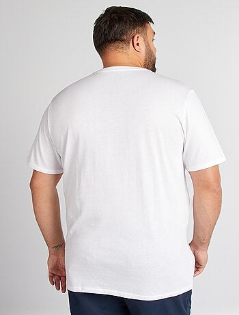 T-shirt girocollo in cotone da uomo