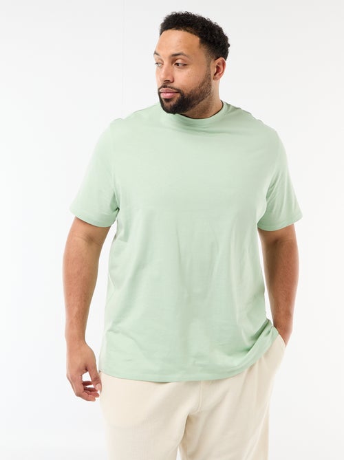T-shirt girocollo in cotone da uomo - Kiabi