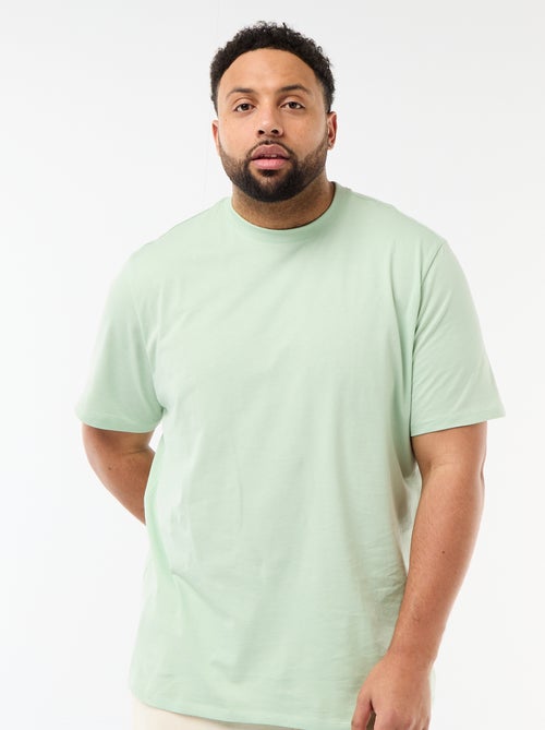T-shirt girocollo in cotone da uomo - Kiabi