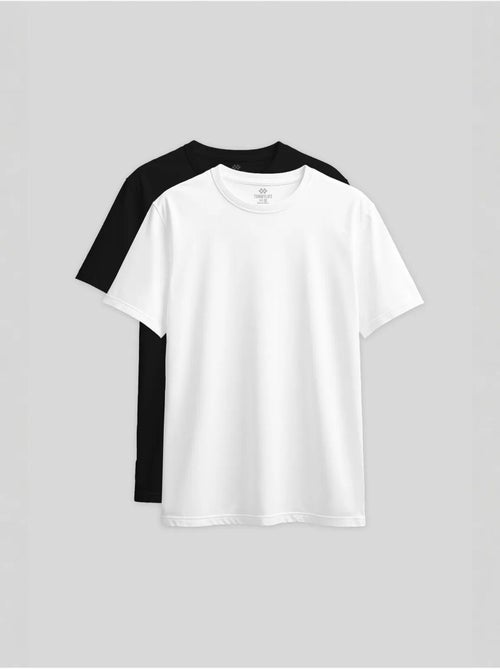 T-shirt girocollo in cotone ed elastan da donna tommy - Kiabi
