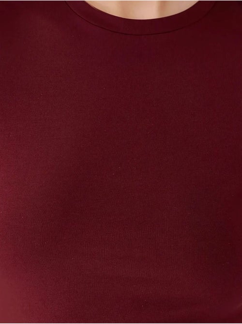 T-shirt girocollo in cotone morbido al tatto e vestibilità slim hiccup - Kiabi