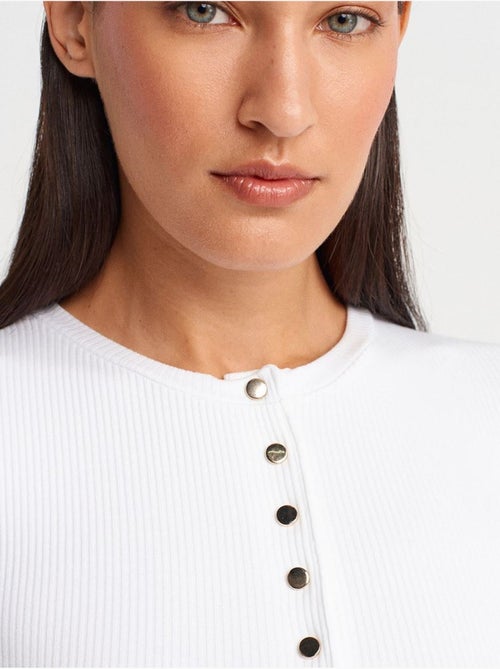 T-shirt girocollo in jersey di cotone aderente dilvin - Kiabi