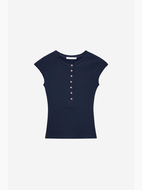 T-shirt girocollo in jersey di cotone aderente dilvin - Kiabi