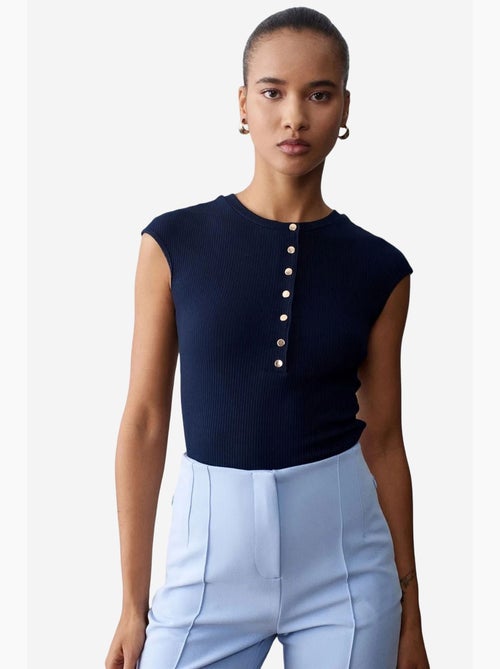 T-shirt girocollo in jersey di cotone aderente dilvin - Kiabi
