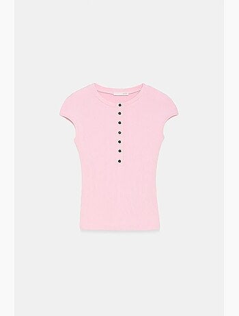 T-shirt girocollo in jersey di cotone aderente dilvin