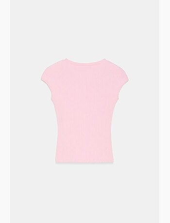 T-shirt girocollo in jersey di cotone aderente dilvin